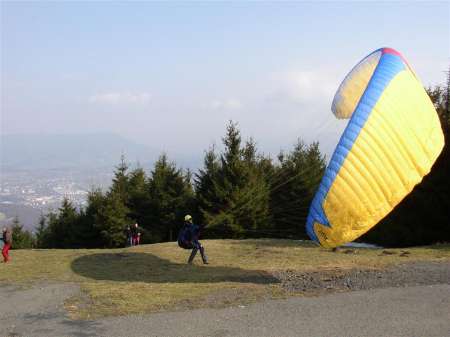 Paragliding v Beskydech